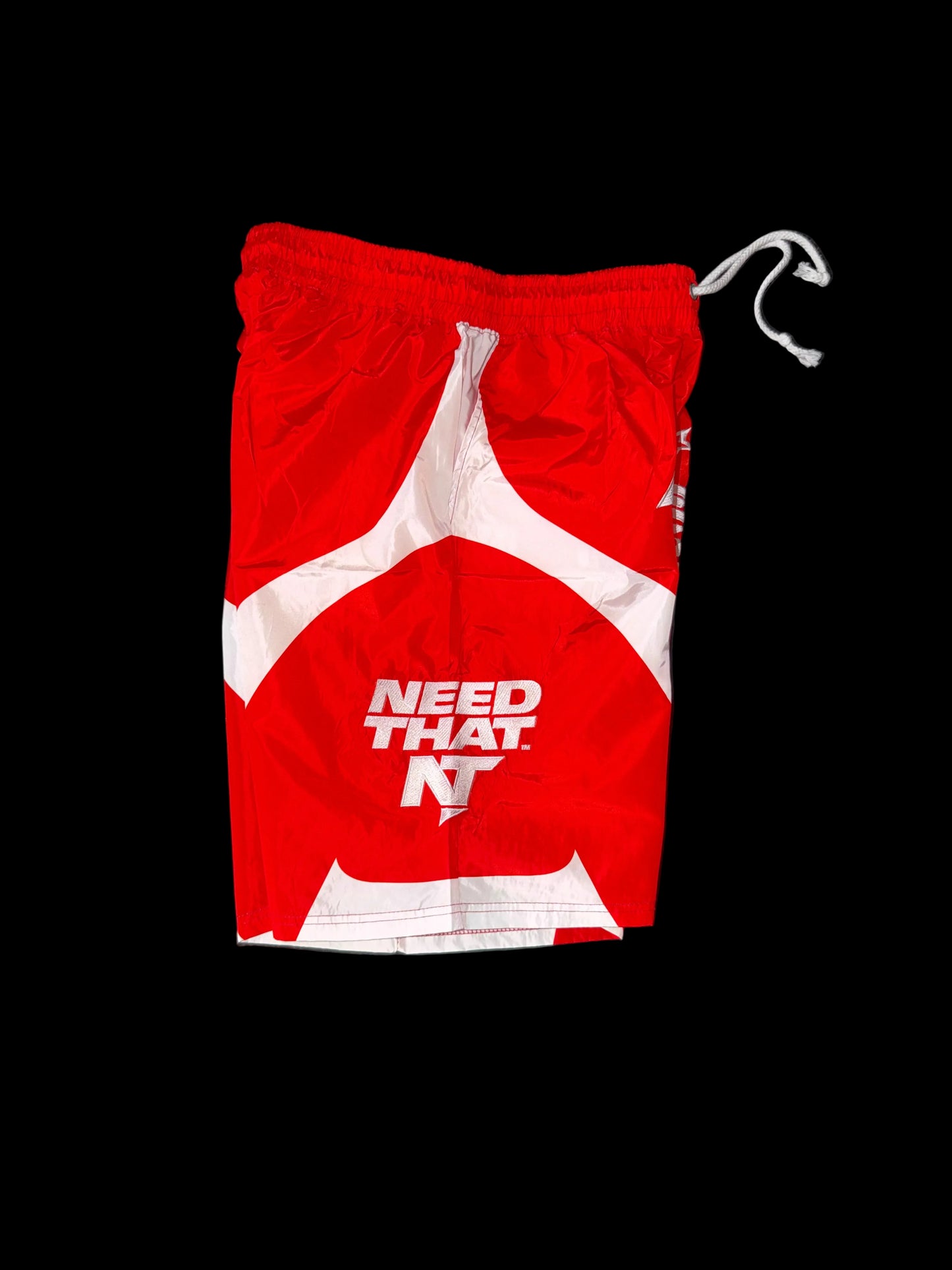 NT Red And White Windbreaker Shorts Set
