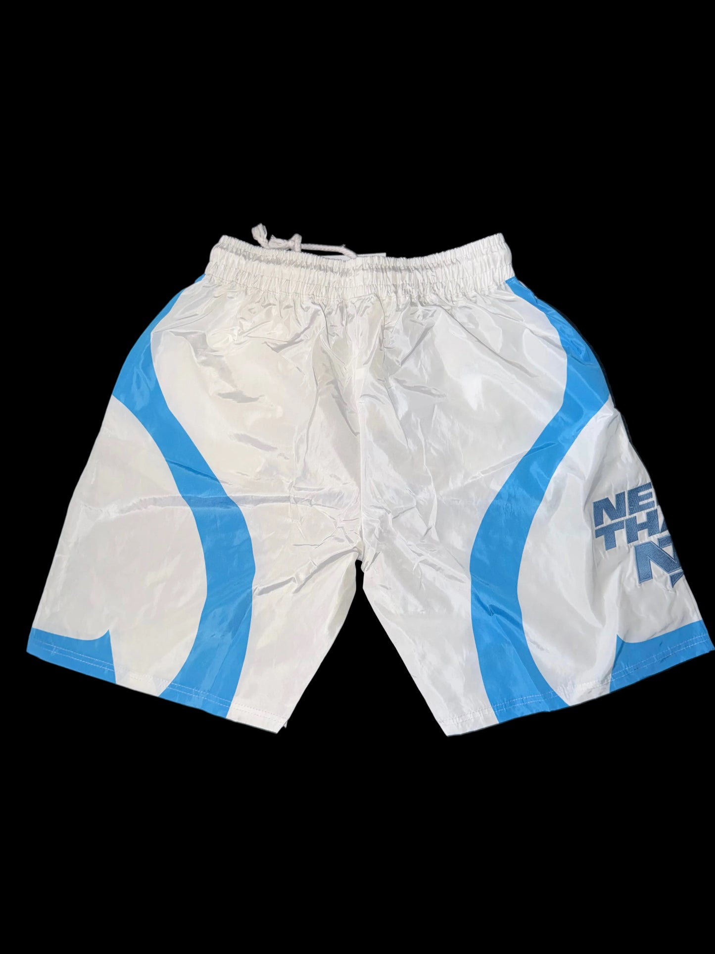 NT White And Blue Windbreaker Shorts Set