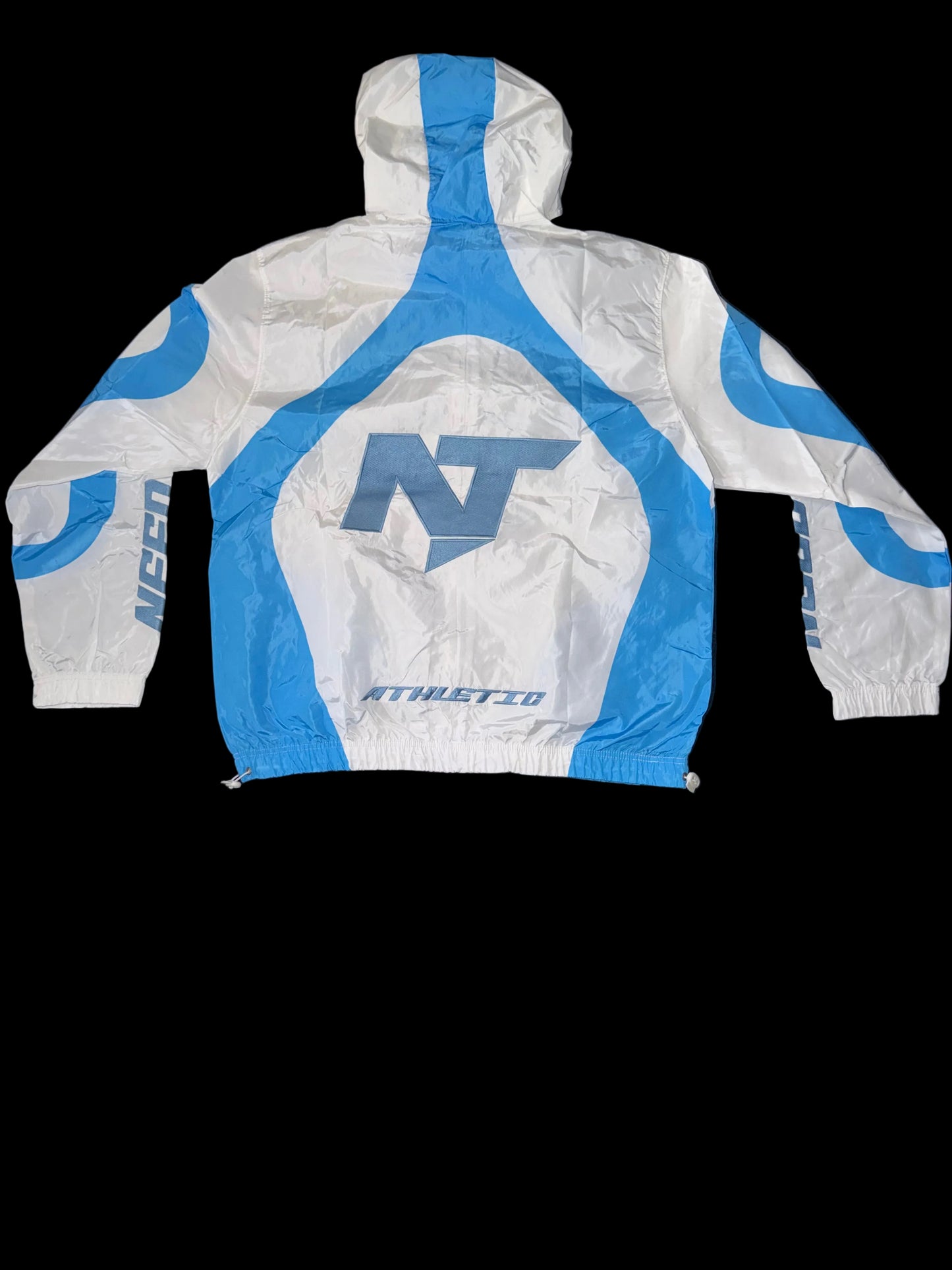 NT White And Blue Windbreaker Shorts Set
